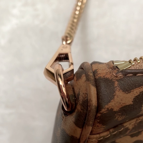 Rebecca Minkoff Mini Mac Leopard and Rose Gold Crossbody Bag - Picture 8 of 13